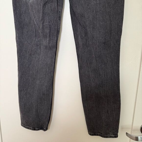 Abercrombie & Fitch The Mom High Rise Jeans Sz 25 0L Black Curve Love Denim - Picture 6 of 13